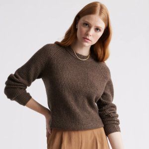 Quince Mongolian Cashmere Fisherman Crewneck Sweater